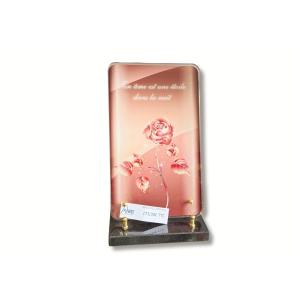 Plaque funéraire ALTU glass rose N°L7APG1910,2T099MA
