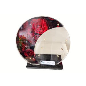 Plaques funéraire ronde Roses rouges éternelles N°L7APH6306,2MA
