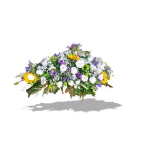 Dessus de cercueil fleurs naturelles N°031-1